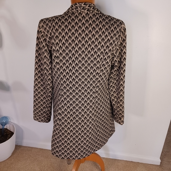 Size Medium Anne Klein Womens Jacket Chevron Posh Old Money Business NWOT - Picture 3 of 10